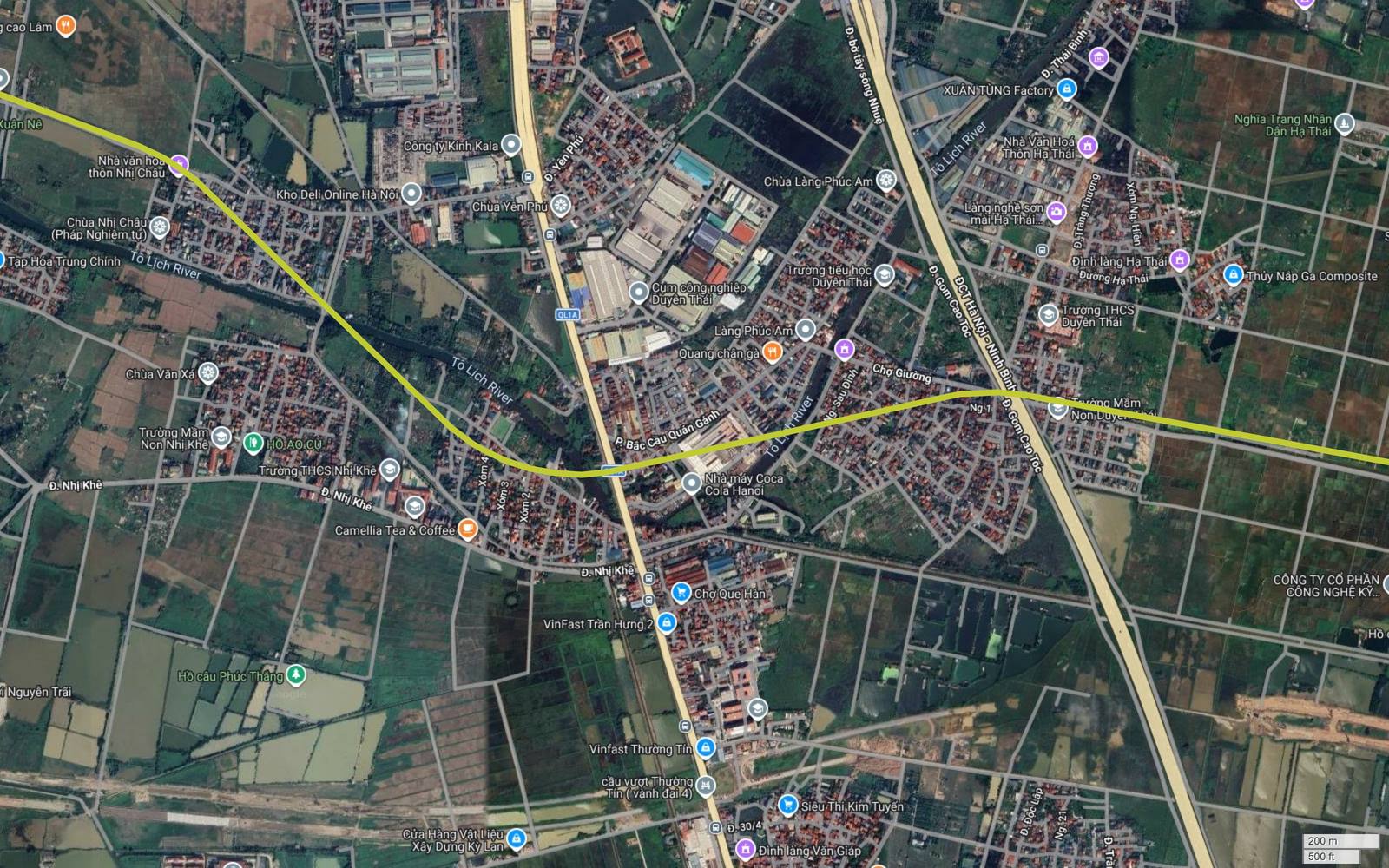 Tuyến metro số 13 Hà Nội cắt Quốc lộ 1A, hành lang đường sắt Bắc Nam và cao tốc Hà Nội Ninh Bình tại Thường Tín